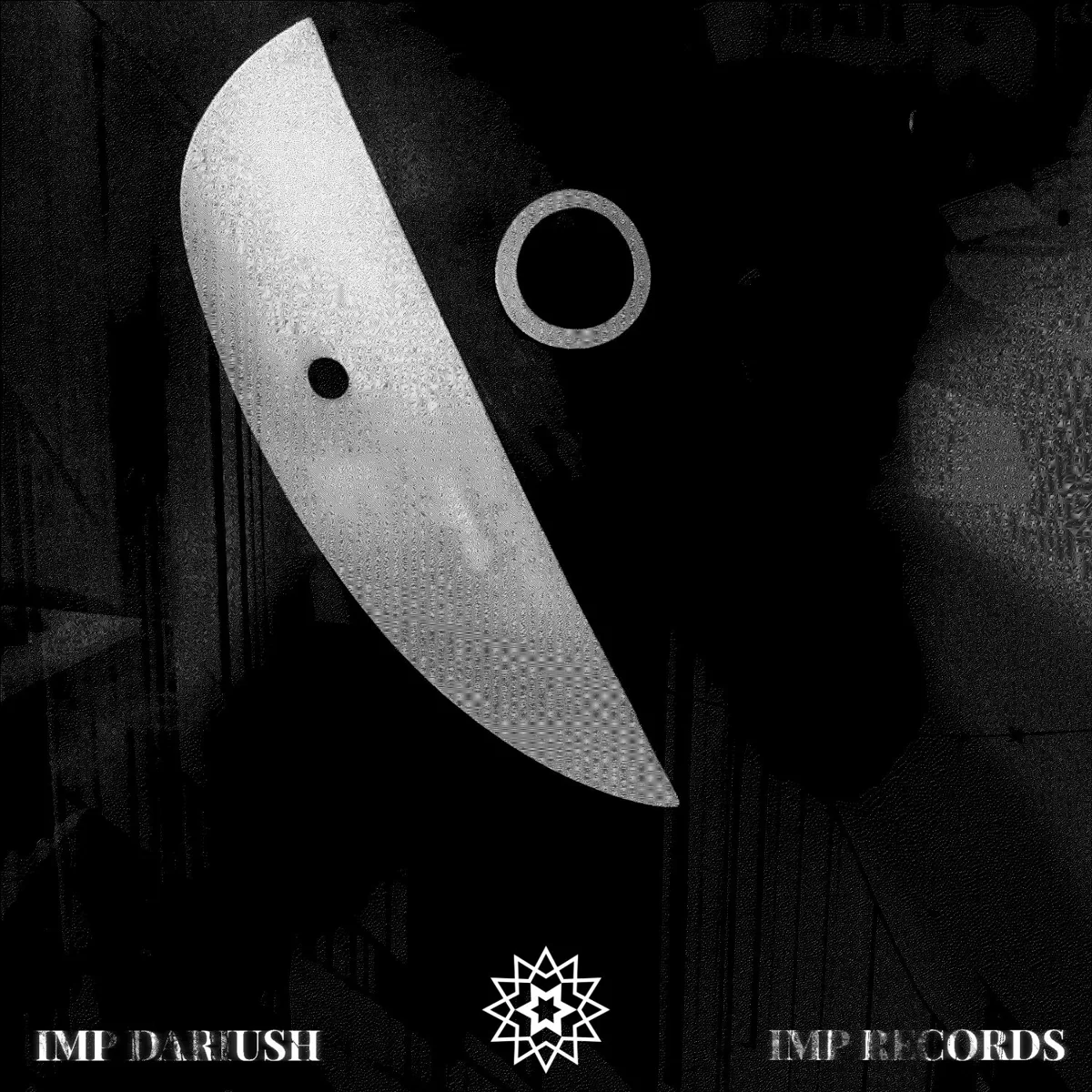 IMP Records artwork with the mask and star logo