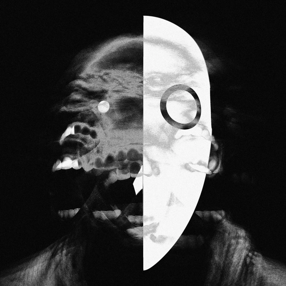 Artwork: the mask over a screaming face